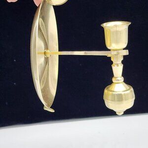 Nautical Brass Candle Holder Swivels While Walking 4.5" Tall VTG MCM